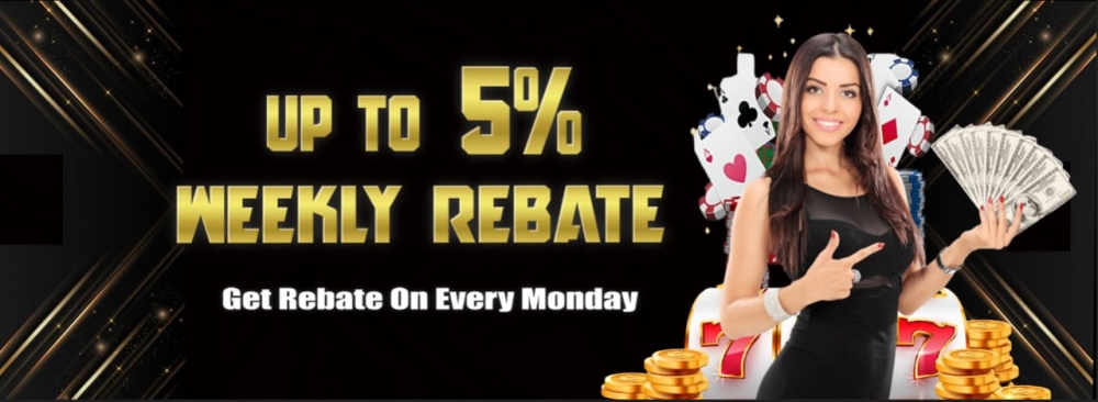 Weekly rebate bonus up to 5%